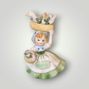 Lefton Girl of the Month Figurine December Birthday Vintage 6228